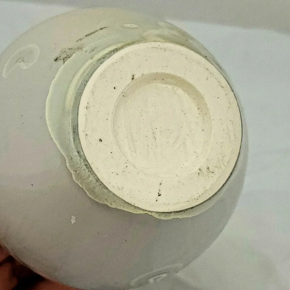 Stoneware Vase Studio Pottery Small Glaze Blue Gray Coastal Soft Beachy Marked